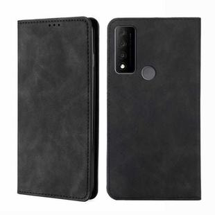 For TCL 30 V 5G-T781S Skin Feel Magnetic Horizontal Flip Leather Phone Case(Black)