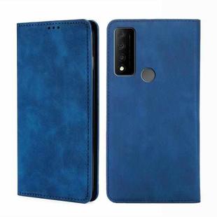 For TCL 30 V 5G-T781S Skin Feel Magnetic Horizontal Flip Leather Phone Case(Blue)