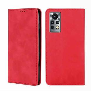 For Infinix Hot 11S-X6812 Skin Feel Magnetic Horizontal Flip Leather Phone Case(Red)