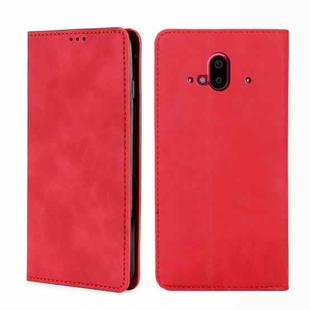 For Fujitsu Arrows F-52B Skin Feel Magnetic Horizontal Flip Leather Phone Case(Red)