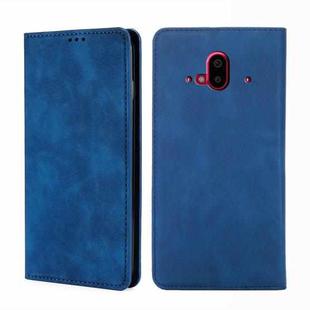 For Fujitsu Arrows F-52B Skin Feel Magnetic Horizontal Flip Leather Phone Case(Blue)