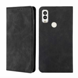 For Kyocera Android One S9-KC S304 / Digno Sanga Edition Skin Feel Magnetic Horizontal Flip Leather Phone Case(Black)
