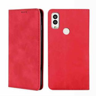 For Kyocera Android One S9-KC S304 / Digno Sanga Edition Skin Feel Magnetic Horizontal Flip Leather Phone Case(Red)