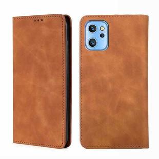 For UMIDIGI A13  / A13 Pro / A13S Skin Feel Magnetic Horizontal Flip Leather Phone Case(Light Brown)
