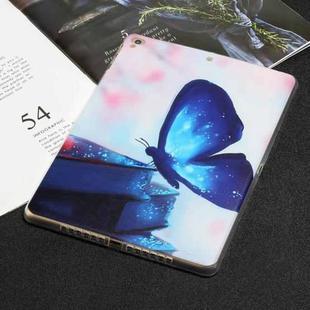 Painted TPU Tablet Case For iPad Air / Air 2 / 9.7 2018&2017(Blue Butterfly)