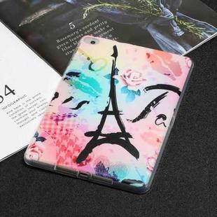 Painted TPU Tablet Case For iPad mini 2019 / 4 / 3 / 2 / 1(Rose Tower)
