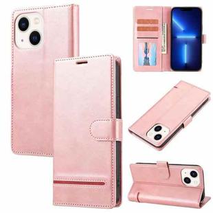 For iPhone 13 mini Classic Wallet Flip Leather Phone Case (Pink)