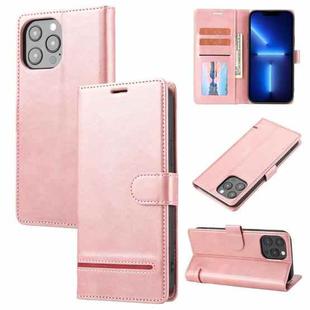 For iPhone 13 Pro Classic Wallet Flip Leather Phone Case (Pink)
