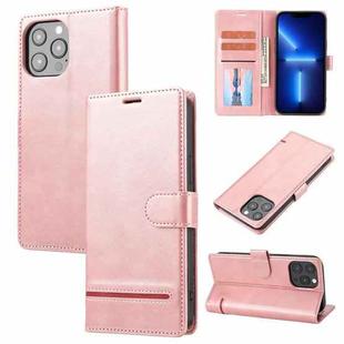For iPhone 12 Pro Max Classic Wallet Flip Leather Phone Case(Pink)