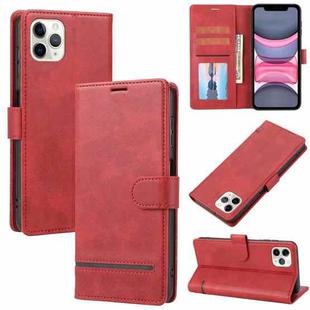 For iPhone 11 Pro Max Classic Wallet Flip Leather Phone Case (Red)