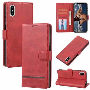 For iPhone X / XS Classic Wallet Flip Leather Phone Case(Red)