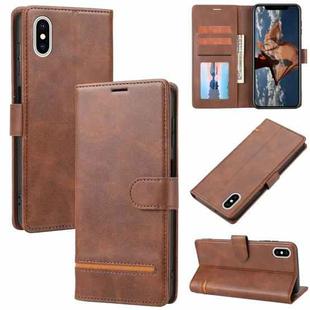 For iPhone X / XS Classic Wallet Flip Leather Phone Case(Brown)