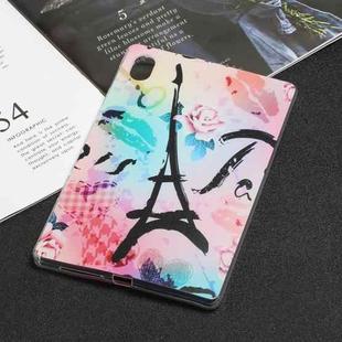 For Lenovo Tab 6 10.3 Painted TPU Tablet Case(Rose Tower)