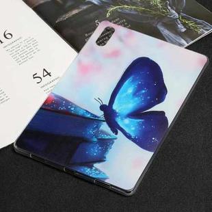 For Lenovo Pad Pro Painted TPU Tablet Case(Blue Butterfly)