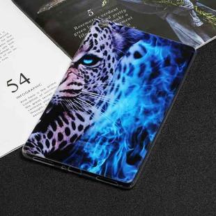 For Amazon Kindle Fire HD 8 2018/2017/2016/2015 Painted TPU Tablet Case(Blue Leopard)