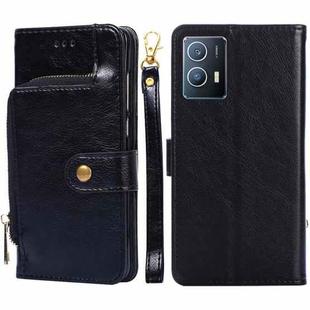 For vivo iQOO U5 5G Zipper Bag Leather Phone Case(Black)