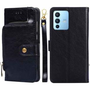 For vivo S12 Pro/V23 Pro Zipper Bag Leather Phone Case(Black)