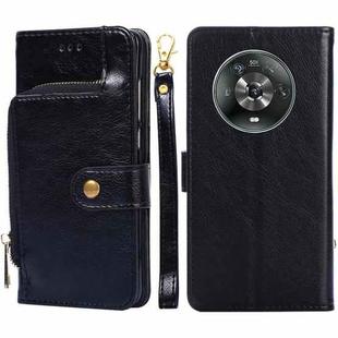 For Honor Magic4 Zipper Bag Leather Phone Case(Black)