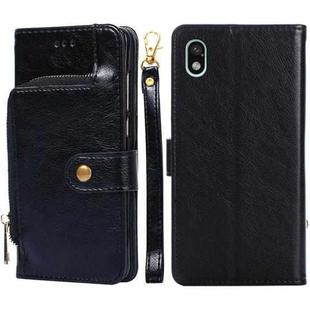 For Sony Xperia Ace III Zipper Bag Leather Phone Case(Black)