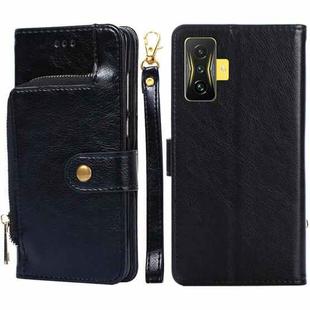 For Xiaomi Redmi K50 Gaming/Poco F4 GT Zipper Bag Leather Phone Case(Black)
