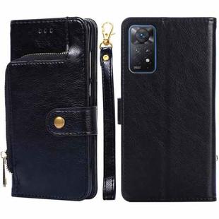 For Xiaomi Redmi Note 11 Pro Global/Redmi Note 11S Pro 5G Global Zipper Bag Leather Phone Case(Black)