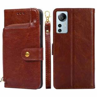 For Xiaomi 12 Lite Zipper Bag Leather Phone Case(Brown)