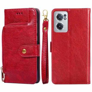 For OnePlus Nord CE 2 5G Zipper Bag Leather Phone Case(Red)