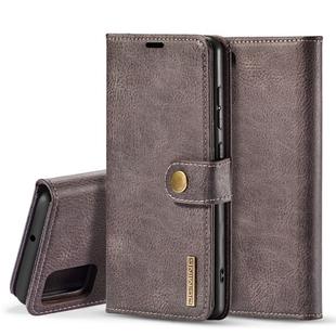 For Galaxy A51 DG.MING Crazy Horse Texture Flip Detachable Magnetic Leather Case with Holder & Card Slots & Wallet(Grey)