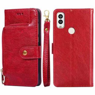 For Kyocera Android One S9 Zipper Bag Leather Phone Case(Red)