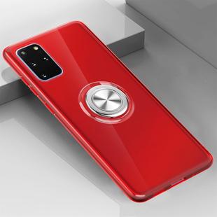 For Galaxy S20 Ultra-thin TPU Protective Case with 360 Degree Rotation Holder(Red)