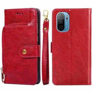 For Ulefone Note 13P Zipper Bag Leather Phone Case(Red)