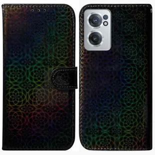 For OnePlus Nord CE 2 5G Colorful Magnetic Buckle Leather Phone Case(Black)