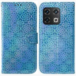 For OnePlus 10 Pro 5G Colorful Magnetic Buckle Leather Phone Case(Blue)