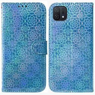 For OPPO A16K Colorful Magnetic Buckle Leather Phone Case(Blue)