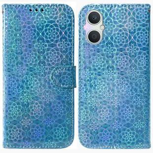 For OPPO A96 5G / Reno7 Z 5G Colorful Magnetic Buckle Leather Phone Case(Blue)