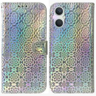 For OPPO A96 5G / Reno7 Z 5G Colorful Magnetic Buckle Leather Phone Case(Silver)