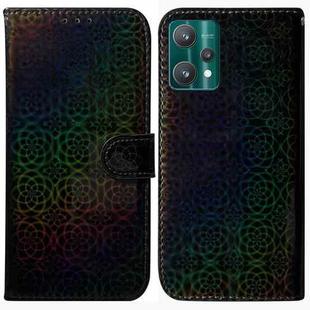 For OPPO Realme 9 Pro Colorful Magnetic Buckle Leather Phone Case(Black)