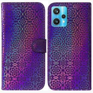 For OPPO Realme 9 Pro+ Colorful Magnetic Buckle Leather Phone Case(Purple)