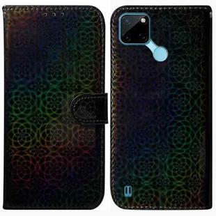 For OPPO Realme C21Y Colorful Magnetic Buckle Leather Phone Case(Black)