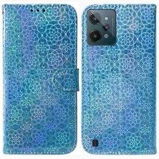 For OPPO Realme C31 Colorful Magnetic Buckle Leather Phone Case(Blue)