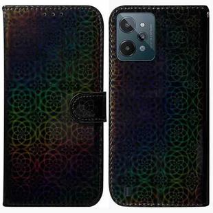 For OPPO Realme C31 Colorful Magnetic Buckle Leather Phone Case(Black)