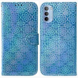 For Motorola Moto G31 / G41 Colorful Magnetic Buckle Leather Phone Case(Blue)