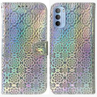 For Motorola Moto G31 / G41 Colorful Magnetic Buckle Leather Phone Case(Silver)