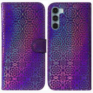 For Motorola Moto G200 5G / Edge S30 Colorful Magnetic Buckle Leather Phone Case(Purple)