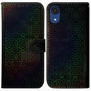 For Samsung Galaxy A03 Core Colorful Magnetic Buckle Leather Phone Case(Black)