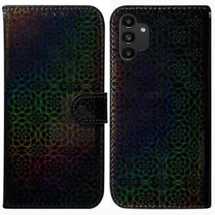 For Samsung Galaxy A13 4G Colorful Magnetic Buckle Leather Phone Case(Black)