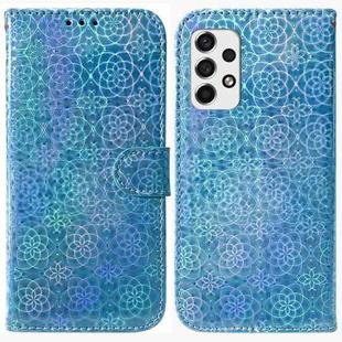 For Samsung Galaxy A33 5G Colorful Magnetic Buckle Leather Phone Case(Blue)