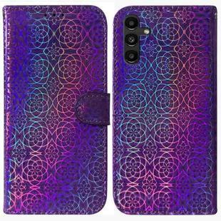For Samsung Galaxy A13 5G Colorful Magnetic Buckle Leather Phone Case(Purple)