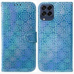 For Samsung Galaxy M33 5G Colorful Magnetic Buckle Leather Phone Case(Blue)