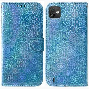 For Wiko Y82 Colorful Magnetic Buckle Leather Phone Case(Blue)